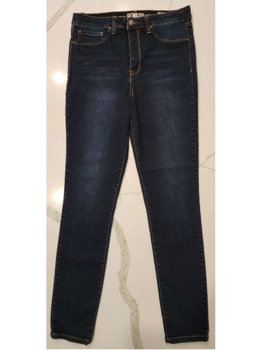 Rewash Super High Rise Skinny Jeans 11 Dark Wash Stretch Denim Real Waist No Gap